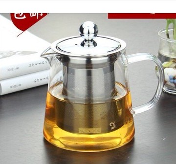 特價傅緣德耐熱玻璃茶具花茶壺 不銹鋼內膽 大容量大直身壺