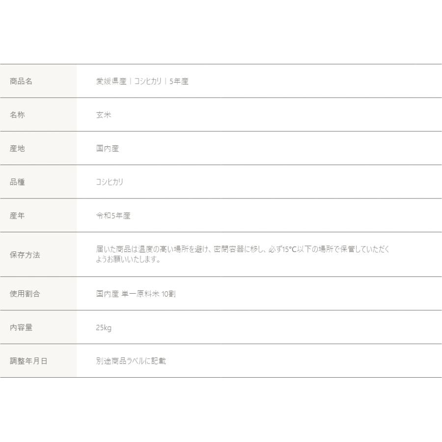  愛媛県産 コシヒカリ 玄米 25g 令和5年産使用 備蓄米 お米 米 こめ こしひかり コシヒカリ  お米のまるひ マルヒ食糧 国産 送料無料