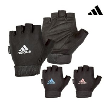 adidas 愛迪達 可調式透氣短指訓練手套
