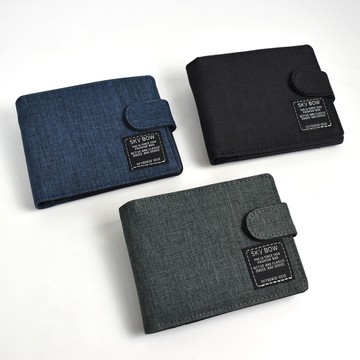 短夾 日系布標舌扣帆布短夾【NWB22】