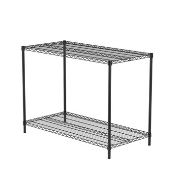 特力屋 烤漆二層架寬122*深60*高90公分(黑)