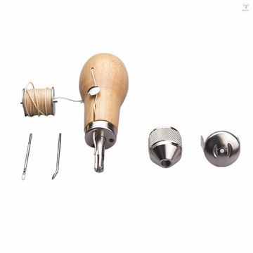 專業皮革縫合工具套件縫紉工具針蠟線皮革 DIY 維修