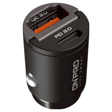 ONPRO PD 45W 隱藏式雙模式快充車充  GT-PD45AC  黑色