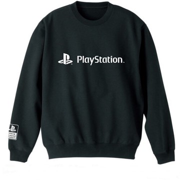 PlayStation 經典 舒適 厚實 日版 Play Station Logo 長袖運動衫(黑色) 潮流/潮牌