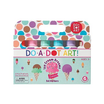 Do-A-Dot Art 點點畫筆 冰淇淋香氣 6支入 70ml 無毒安全  冰淇淋色  1盒