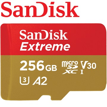 SanDisk 256GB Extreme U3 microSDXC V30 A2 記憶卡