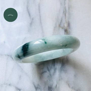 翡翠 玉鐲 天然石  稀有 緬甸產 57.1mm