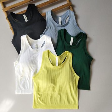 帶胸墊~L家同款ebb修身顯瘦運動背心 速干透氣跑步健身服瑜伽服