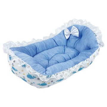 YSS Dog&Cat 甜蜜嬰兒床涼感窩  57 x 38 x 25cm  1個  噴水鯨魚 藍色