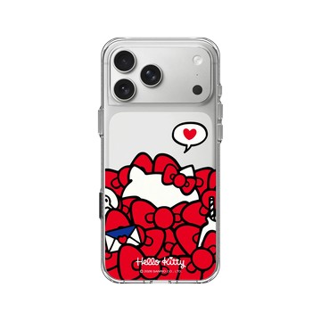 iPhone 17 Pro Max Clear Case（相機按鈕） 透明 - 三麗鷗-Hello Kitty - 遮臉系列-躲貓貓
