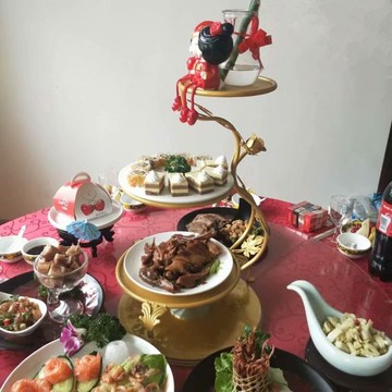 佳新鐵藝歐式三層蛋糕架點心盤水果盤糕點架現代聚會婚慶用品擺設