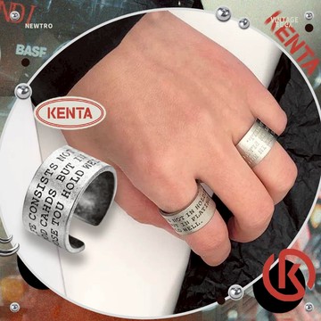 健太選物⋆˖°寬面字母戒指 高質感材質 百搭 經典款 不銹鋼 男戒 台南出貨