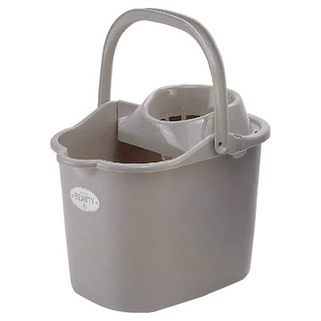 生活King 玫瑰地拖把桶 附輪 15L PP材質  灰色  1個