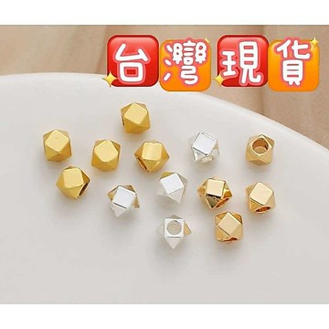 玉鎔水晶🔥台灣現貨🔥隔珠 切角珠 多面切角珠 斜切珠 鑽切珠 14k包金隔珠 18k包金 六角型切邊珠 菱角珠 邊形切面