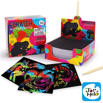 【JarMelo 原創美玩】創意便籤-炫彩刮畫組 JA91388