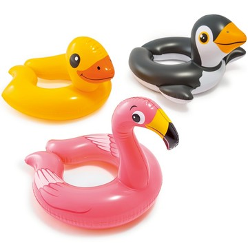 [家速配]【泳具】動物裂尾泳圈-款式隨機出貨(適用年齡：3-6歲)