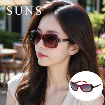 【SUNS】Polarized淑女偏光墨鏡 香檳紫名媛款太陽眼鏡 輕量 防眩光 抗UV400