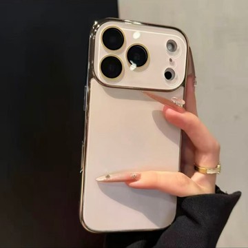 AG納米 電鍍啞光 自帶高清鏡頭 防摔殼 用於iPhone17 i16 手機殼 i15 i14 i13 i12 i11