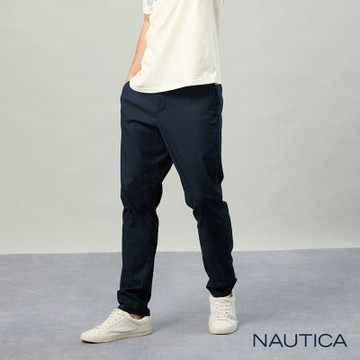 Nautica 官方旗艦 男裝  紳士風格休閒長褲-藍色