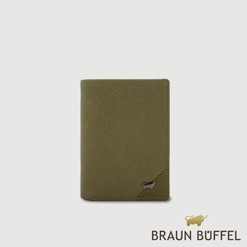 【BRAUN BUFFEL】加利恩-A 4卡名片夾-橄欖綠(德國小金牛台灣總代理)/BF561-143-MIO