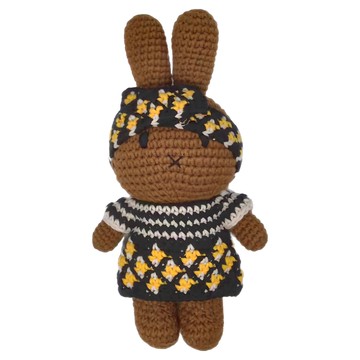 MELANIE HM & DRESS OUTFIT 手工編織玩偶  24cm  阿弗羅民族風 咖啡色  1個