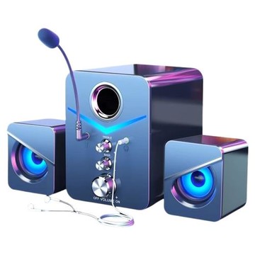 電腦音響帶麥克風耳機家用臺式音箱藍牙有線有源低音炮環繞桌面