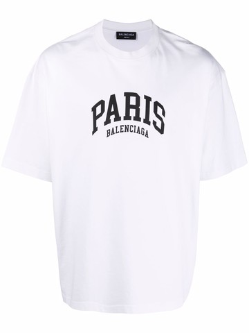 Balenciaga - Cities Paris T-shirt - men - Cotton - L - White