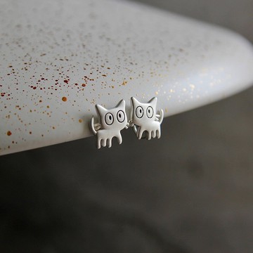 無痛耳夾/貓咪耳環