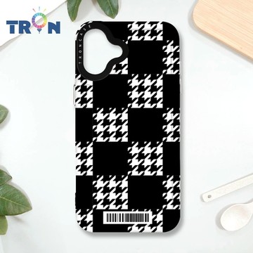 TRON IPHONE 16 PLUS 格子千鳥紋 防摔 MAGSAFE 磁吸 太空載具殼 透黑 手機殼