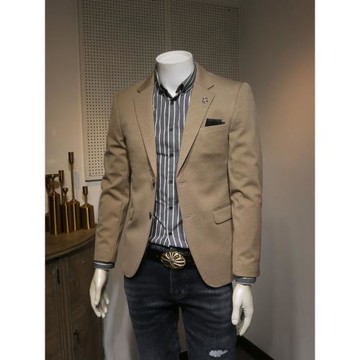 都市型男休閑單西便服男士西裝男修身韓版兩粒扣上衣西服外套套裝