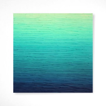 【日本製原創】抽象畫 / 現代藝術畫 / 海 / 青色 - 漸變 客廳