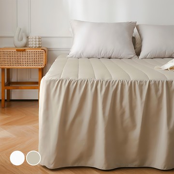 Maatila Mine M2 素色絎縫床裙 米色 雙人 1入  150 x 200 x 50cm