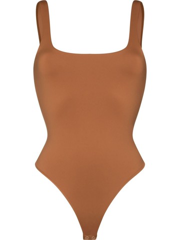 Good American - Core scuba bodysuit - women - Elastane/Nylon - 6 - Brown