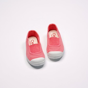 西班牙國民帆布鞋 CIENTA 75997 06 珊瑚紅 經典布料 童鞋