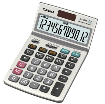 CASIO JW-120MS 可掀式面板 商用計算機 (12位)【APP滿額下單4%點數(單一帳號最高1500點)】6/30止