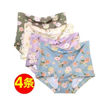 彩田內褲女冰絲印花高腰32528特高腰32529包臀速干中年石墨烯奢華