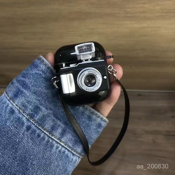 ✨限時特惠✨蘋果耳機閃光相機airpods4耳機殻保護套硅膠pro2/3代藍牙可愛卡通
