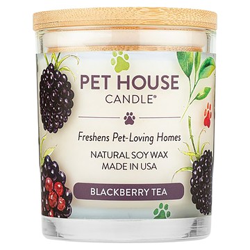 PET HOUSE 室內除臭寵物香氛蠟燭 黑莓茶 天然大豆蠟 美國製造  255g  1個