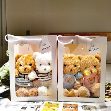 #情侶熊一對 玩偶小熊 穿毛衣泰迪熊公仔 生日禮物 泰迪熊毛絨畢業禮物