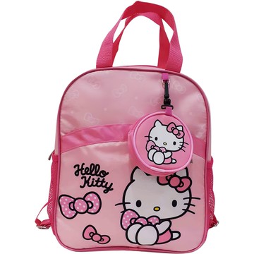 Hello Kitty 手提後背包 + 零錢包 尼龍布  26 x 32 x 10cm