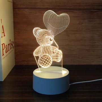 【All Splendid】3D立體小夜燈 泰迪熊愛心氣球 雕刻燈 造型燈 床頭燈 小夜燈 生日禮物 交換禮物