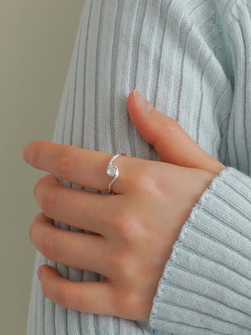 Way Silver Ring (WHITE) (#R012)