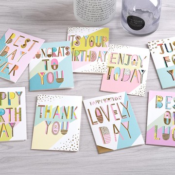 伊和諾兒童小清新卡片迷你祝福賀卡萬用卡生日卡感謝卡MINI-1806