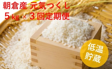 定期便 3ヶ月 米 5kg 元気つくし 注文精米 朝倉産 こめ お米 3回 お楽しみ