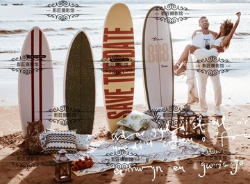 新款影樓沖浪板道具外景沙灘婚紗攝影創意DIY板三亞海邊拍照帆板