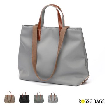 【Rosse Bags】輕便牛津布大容量簡約托特包(現+預  黑色／灰色／卡其色／墨綠色)-慈濟共善
