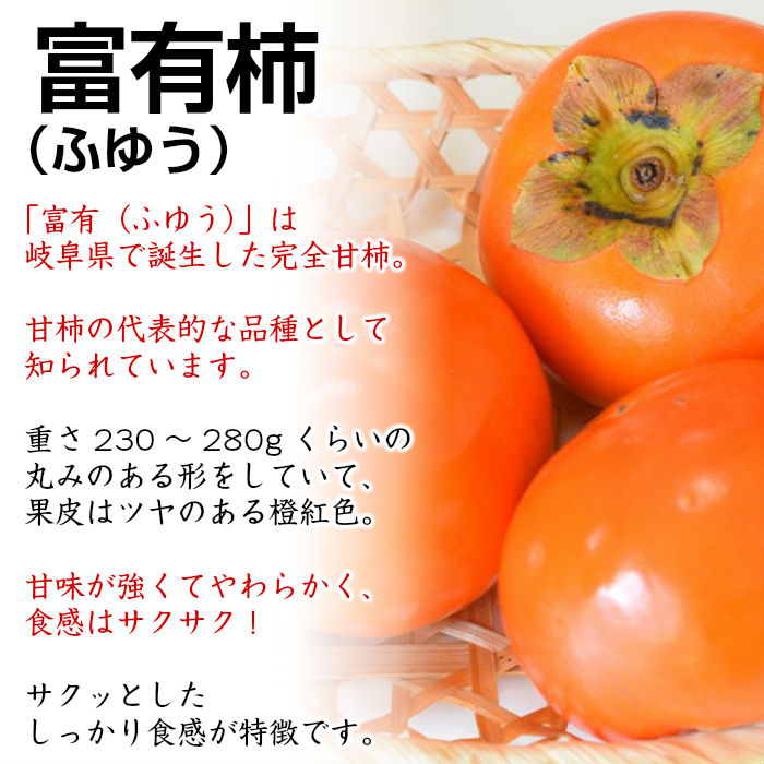 [予約 11月1日～初荷分より順次発送] 産地厳選 富有柿 ふゆうがき  L中大玉 7.5kg箱