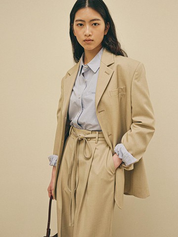 Belted Jacket _ Beige