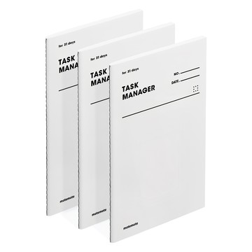 motemote 工作計畫本 31DAYS  白色  125 x 198 mm  3本