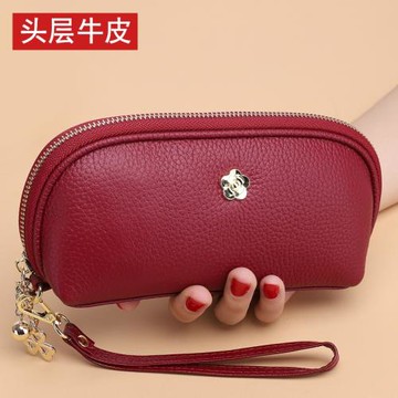 真皮手拿包女士大容量軟皮零錢包長款2025新款夏時尚媽媽手機小包